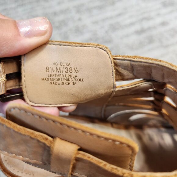 Vince Camuto Elika tan brown sandal block heels Size 8.5 ladies - Picture 2 of 9